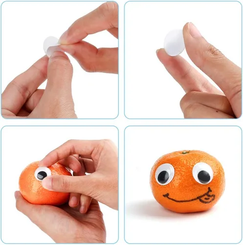 Miniatura 7 de LotFancy Wiggle Googly Eyes - 1100 unidades de ojos de Google para manualidades, autoadhesivos, varios tamaños