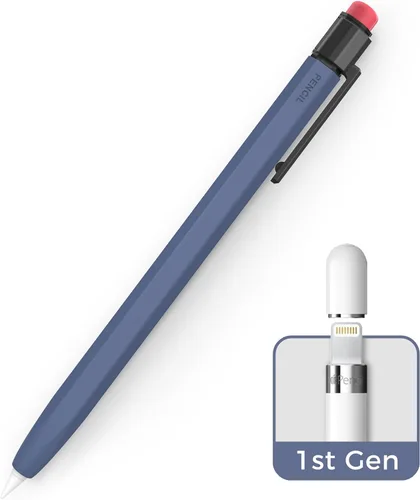 Miniatura 11 de TRONWIN Funda para Apple Pencil de 1ª generación, funda de silicona con agarre perfecto, diseño clásico con clip resistente compatible con Apple