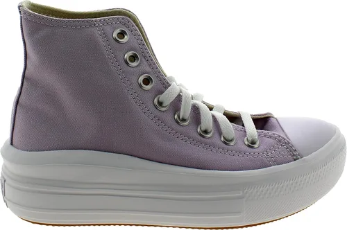 Miniatura 3 de Converse Chuck Taylor All Star Move - Tenis unisex con plataforma alta, color amatista pálidoblanco