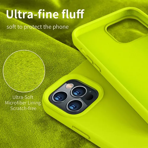 Miniatura 4 de Vooii Funda compatible con iPhone 12/12 Pro, silicona líquida de grado de piel de bebé, cuerpo completo, carcasa protectora delgada con bordes