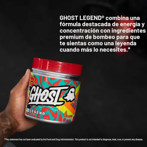 Miniatura 5 de GHOST Legend - Polvo de pre-entrenamiento, crema de naranja, 30 porciones, preentrenamiento para hombres y mujeres con colina, L-citrulina y beta