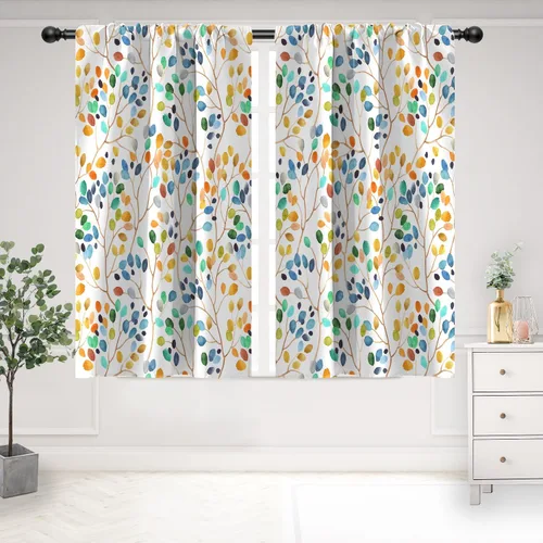 Miniatura 34 de Cortinas de cocina de estilo granja occidental con bolsillo para cortinero, pequeñas y cortas, estilo café rústico, cabaña, puerta de granero