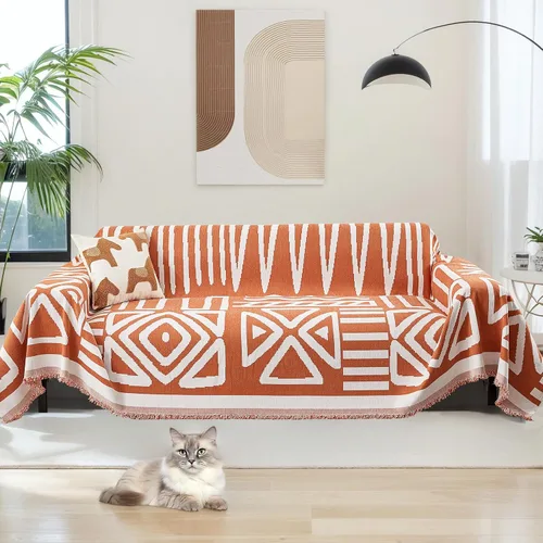 LiveGo 【Liquidación】 Funda de sofá para perro, funda de felpilla antibolitas para sofá de 2 cojines, funda protectora para muebles de mascotas con