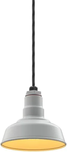 Miniatura 40 de Steel Lighting Co. Inglewood - Lámpara de granero Lámpara montada en el techo Cúpula redonda de 8 pulgadas vástago inclinado de 12 pulgadas