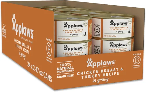 Miniatura 9 de Applaws Alimento húmedo natural para gatos, hecho con ingredientes limitados y naturales, alto en proteínas sin aditivos ni rellenos artificiales