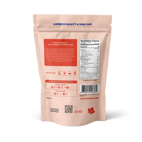 Miniatura 5 de Manitoba Milling Co. - Bolsa de una libra Fibra de linaza molida con proteína, omega 3 Sin gluten, sin OMG Gourmet molida para mufines, yogur