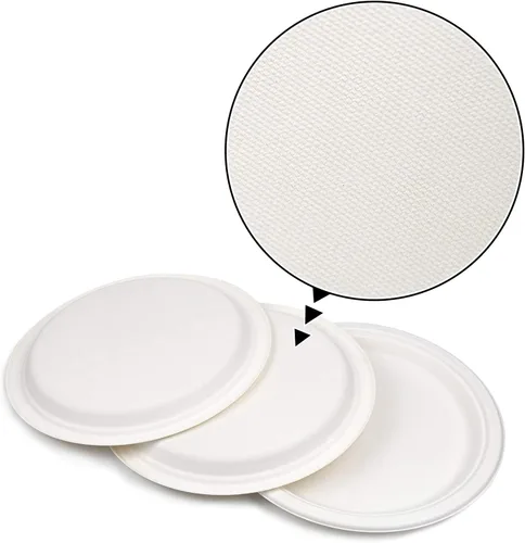 Miniatura 2 de Green Earth - Plato de papel de 9.0 in sin bagazo natural (fibra de caña de azúcar), biodegradable, compostable (500 platos desechables)