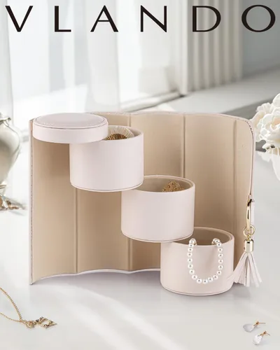 Miniatura 27 de Vlando Viaggio - Joyero pequeño, caja de almacenamiento para accesorios de viaje