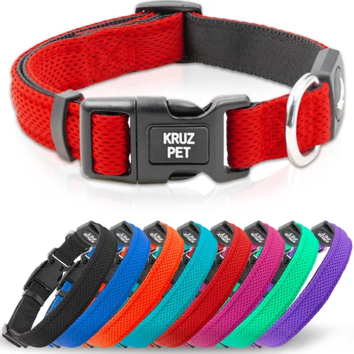 Miniatura 16 de Kruz Collar de perro para perros pequeños (ancho - 5/8 pulgadas, cuello - 8-12 pulgadas) banda ajustable para el cuello para mascotas con acolchado