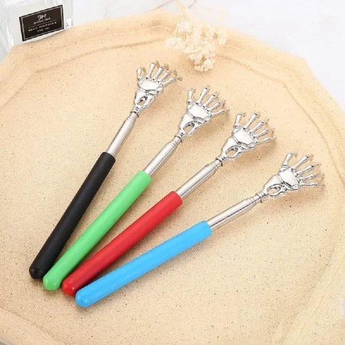 Miniatura 3 de DOCCESTU Rascador de espalda de acero inoxidable, súper portátil, retráctil, raspador de espalda para hombres y mujeres, herramienta de masaje