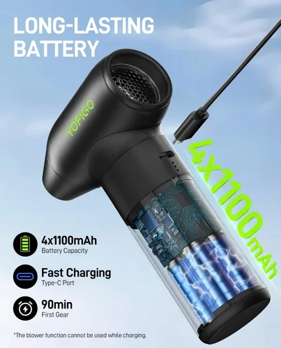Miniatura 6 de Plumero de aire comprimido, soplador de aire eléctrico de 150000 RPM para mantenimiento de drones, sensor de cámara y kit de limpieza de lentes