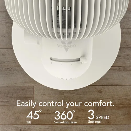 Miniatura 4 de Vornado Ventilador de mesa REFRESH 8 con almohadillas de aroma de aromaterapia, base giratoria, fácil de limpiar, 3 ajustes de velocidad