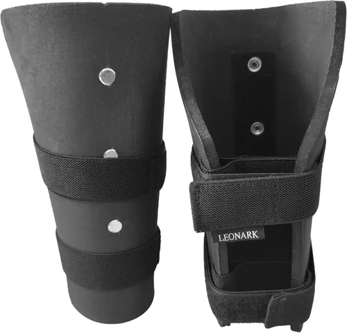 LEONARK Black Armoury Hema Esgrima EVA Antebrazo Superposiciones Light Ajustable Unisex Armor Protector de Brazo