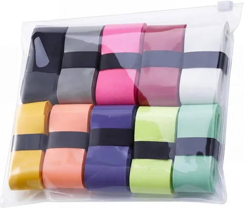 Miniatura 8 de Pangda 12 piezas de cinta de agarre para raqueta de tenis, sobregrip para raqueta de bádminton, sobregrip absorbente antideslizante de repuesto