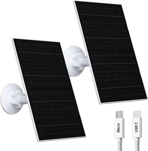 Miniatura 7 de Panel solar de 7 W para cámara de seguridad, cargador de panel solar compatible con Eufycam 2C/2C Pro/2/2 Pro/E20/E40/E, panel solar USB con puerto