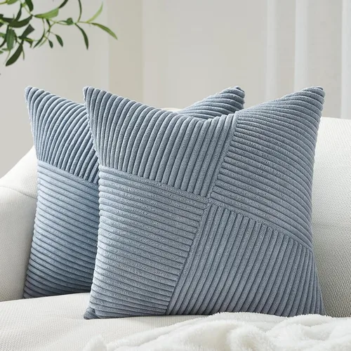 Miniatura 10 de Topfinel Juego de 2 fundas de almohada decorativas negras de 16 x 16 pulgadas para sofá, cama, decoración rústica estilo bohemio para el hogar