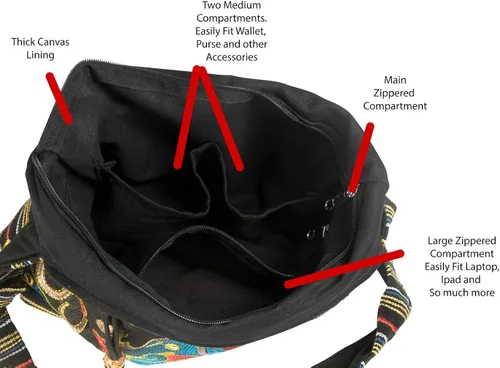 Miniatura 7 de Azul Patchwork hecho a mano Crossbody grande Hobo bolso de hombro Hippie Boho moda todos los días único