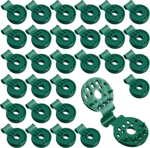 Miniatura 9 de Frienda 30 clips de plástico de tela redonda blanca, reutilizables, resistentes, clips de red de tela para sombrilla para fijación y colocación