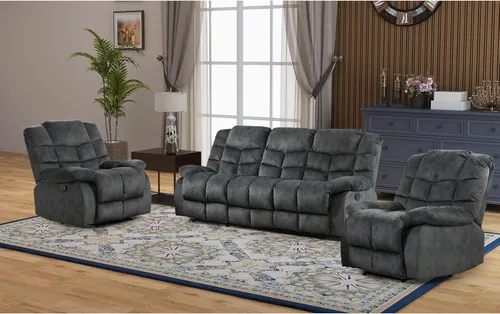 Miniatura 39 de CANMOV Silla reclinable manual, sofá reclinable individual con respaldo y reposabrazos sobrerelleno para sala de estar, muebles de dormitorio