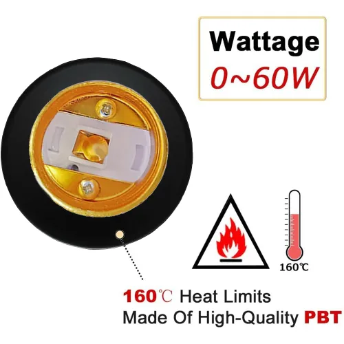 Miniatura 5 de Adaptador extensor de enchufe de luz E26/E27, extensión de 22.8 in/22.5 pulgadas, resistente al calor de 329.0 °F sin peligro de incendio, flexible
