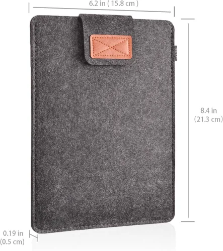 Miniatura 4 de TFY Bolsa protectora de transporte (gris oscuro), además de soporte para correa de mano para tabletas y lectores electrónicos de 6 pulgadas