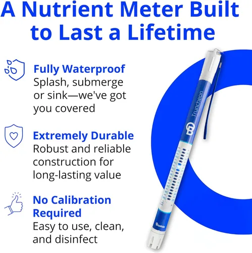 Miniatura 7 de Bluelab TRUNV2 Medidor de Nutrientes Truncheon, Probador Digital de Conductividad en Agua (Las Escalas Incluyen: EC, 500, ppm 700, CF, TDS)