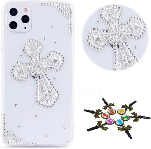 Miniatura 25 de Sparkle - Funda para teléfono compatible con Samsung Galaxy Z Flip 2 5G - Elegante - Funda 3D hecha a mano con diseño de diamantes de imitación