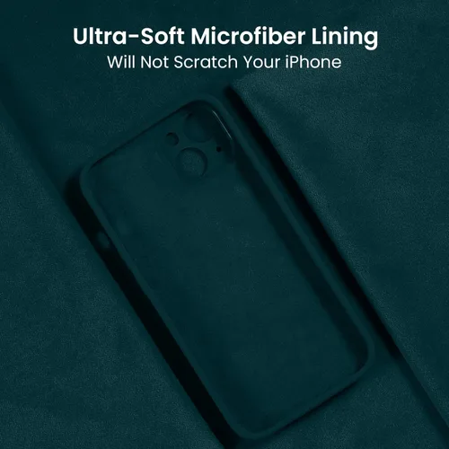 Miniatura 5 de FireNova Funda diseñada para iPhone 13, funda de silicona mejorada [protección de cámara], forro interior de microfibra antiarañazos, 6.1 pulgadas