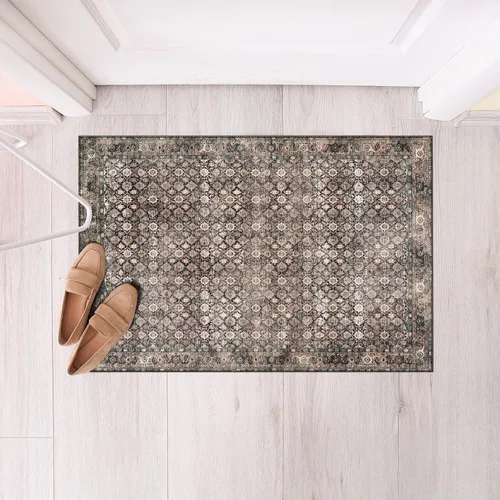 Miniatura 89 de CAMILSON Alfombras modernas de lujo para sala de estar, alfombra abstracta vintage de 4 x 6, suave, pelo medio, resistente a las manchas, fácil