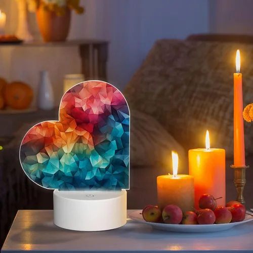 Miniatura 9 de 3D Night Light LED Light Lamp Base Personalized Gifts Acrylic Night Light Color Fusion Night Light Acrylic Plaque USB 3 Colors Change Smart Touch