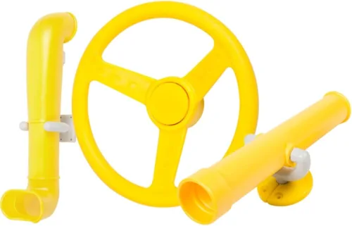 Juego de columpios para telescopio y volante, accesorio para columpio con logotipo SSS, color amarillo