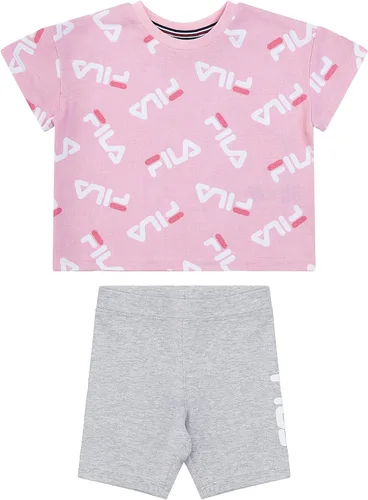 Fila Heritage - Conjunto de camiseta y pantalón corto para niñas de dos (2) piezas