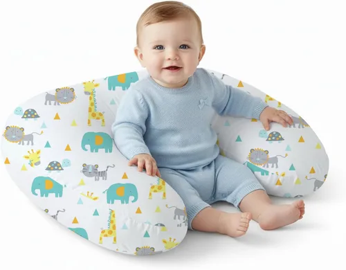 Miniatura 14 de Little Grape Land - Almohada de lactancia mejorada, lactancia materna y biberón durante 0 a 16 meses, funda suave lavable a máquina con relleno