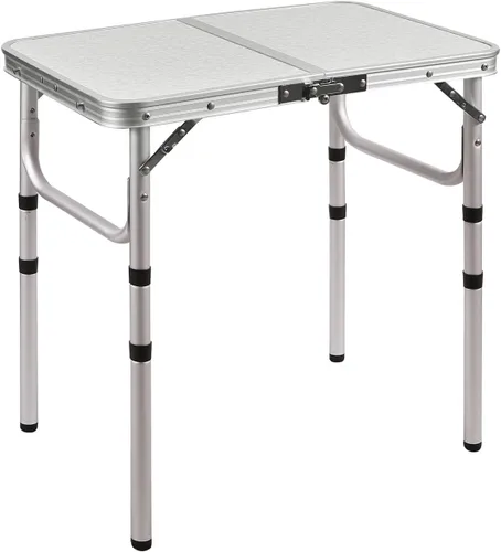 Miniatura 10 de RedSwing Mesa plegable cuadrada pequeña de 2 pies de altura ajustable, mesa de campamento de aluminio ligera y portátil para picnic en interiores