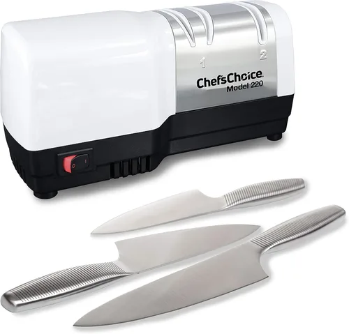 Miniatura 6 de Chef'sChoice - Afiladores de cuchillos híbridos para cuchillos de borde recto y dentado de 20 grados, combina afilado eléctrico y manual