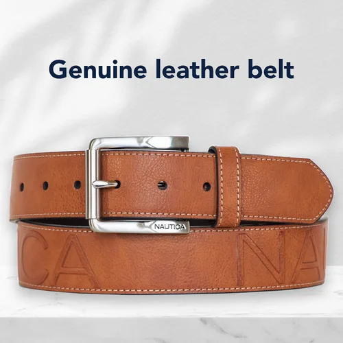 Miniatura 3 de Nautica Cinturón de mezclilla con logotipo en relieve para hombre