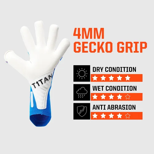 Miniatura 5 de T1TAN Alien Soccer - Guantes de portero de fútbol con corte mixto y agarre Gecko de 0.157 in