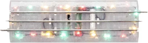 Lionel FasTrack Iluminado Eléctrico Calibre O, Vía Recta de 10", Paquete de 4