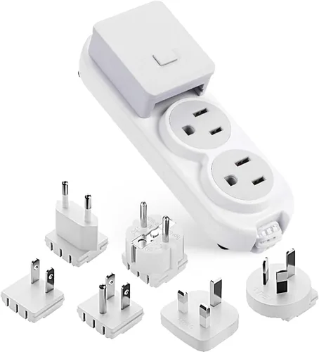 Miniatura 12 de Ceptics Adaptador de Enchufe de Corriente Internacional Juego de Viaje, 20W PD y QC, USB Dual Seguro y USB-C 3.1A - 2 Tomas de EE.UU. - Compacto