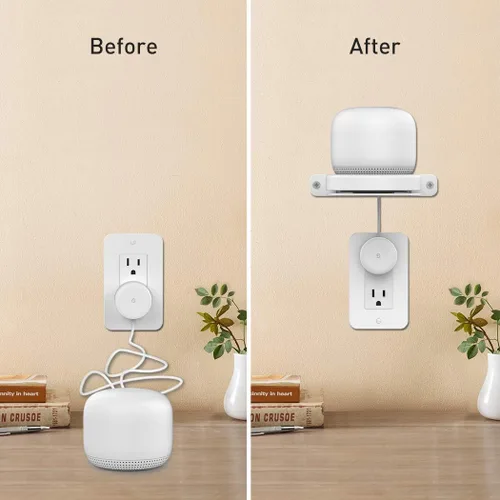 Miniatura 5 de Delidigi Soporte de pared ABS compatible con el enrutador WiFi Google Nest AC2200 - Estante para punto WiFi Nest [gestión de cables integrada]