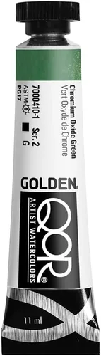 Miniatura 37 de GOLDEN QoR Acuarelas para artistas, Azul cobalto y teja, tubo de 11 ml, pintura profesional de acuarela, semiopaca Verde azulado cobalto
