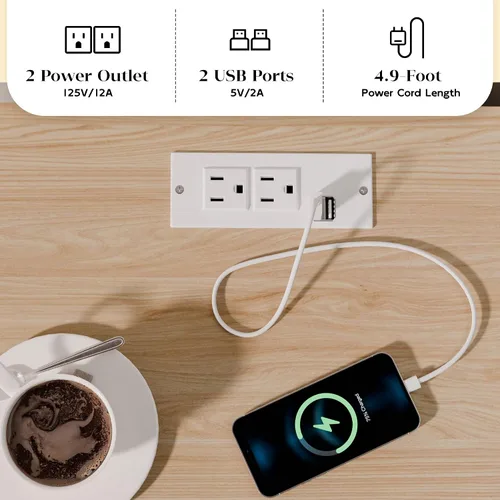 Miniatura 9 de Betterhood Mesitas de noche de ratán con estación de carga, mesitas de noche de madera con cajón y gabinete, mesitas de noche bohemias con USB