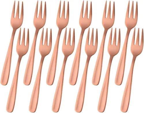 Miniatura 25 de Baikai - Juego de 12 tenedores para aperitivos, de acero inoxidable 18/10, con acabado de acero inoxidable, para cóctel, mini ensalada y fruta, 5.5