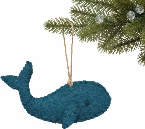 Miniatura 2 de Adorno navideño de fieltro de ballena