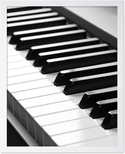 Miniatura 13 de Poster Master Póster de teclado de piano, impresión de piano, impresión de fotografía, arte en blanco y negro, diseño de música de instrumentos
