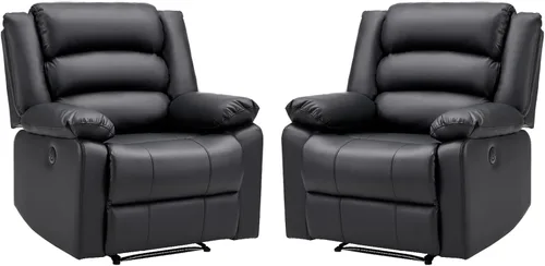 Miniatura 14 de EBELLO Silla reclinable eléctrica clásica, silla reclinable eléctrica acolchada extragrande con cojín suave y respaldo, sofá con sillón cómodo