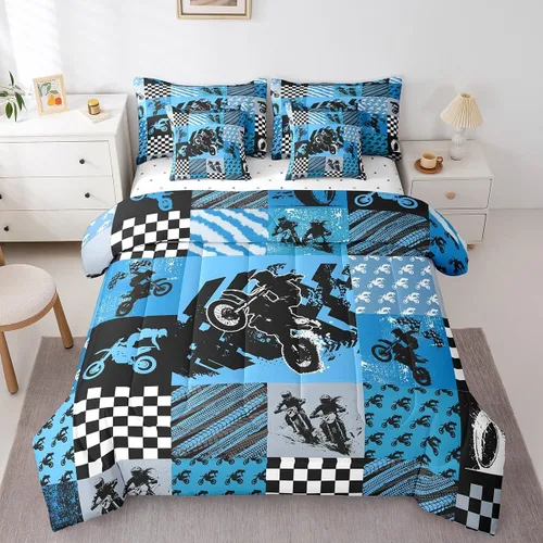 Miniatura 9 de Feelyou Juego de edredón de tren vintage de 7 piezas, diseño retro de motor de vapor para niños y niñas, juego de ropa de cama retro de tren