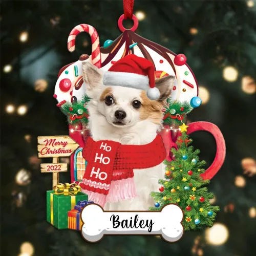 Miniatura 91 de Amantes de los perros de Navidad – Navidad de perros disponibles para muchos perros Shi Tzu – Adorno con forma personalizada, adorno de Navidad