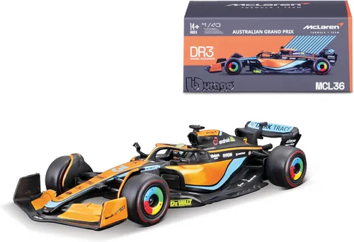 Miniatura 5 de Bburago 1:43 Carrera McLaren Racing MCL36 (2022) con # 4 Norris Driver