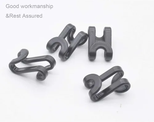Miniatura 6 de 60 ganchos de conector para colgar ropa, para colgar perchas de terciopelo, perchas de madera, resistentes ahorro de espacio para armario (negro, 60)